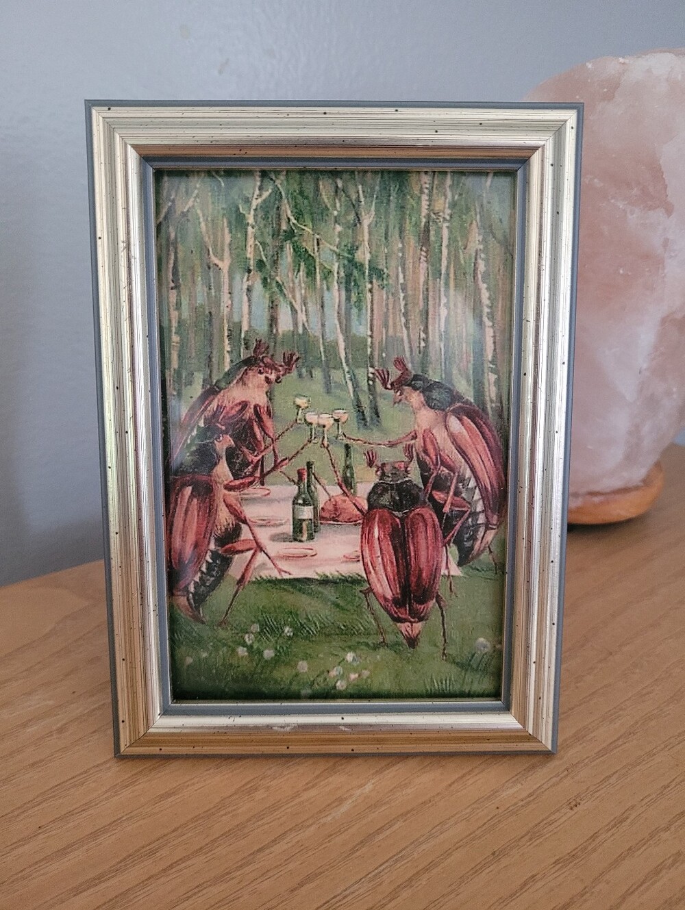 Framed Insect Picnic Art Print